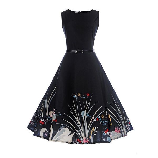 goose animal 2020 new design style casual women dress spring sweet autumn winter party vintage ladies, Black;gray 
goose animal 2020 new design style casual women dress spring sweet autumn winter party vintage ladies, Black;gray