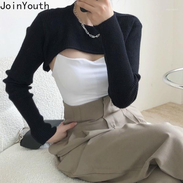 joinyouth fashion knitted pullovers 2020 korean clothing crop overlap shawl female roupas long sleeve o-neck jumper 7b0681, White;black
joinyouth fashion knitted pullovers 2020 korean clothing crop overlap shawl female roupas long sleeve o-neck jumper 7b0681, White;black