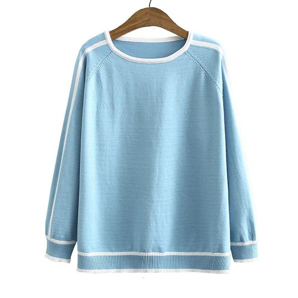 women's sweaters autumn 2021 fashion jumper striped splice pullover raglan sleeve covering yarn knitted female clothing, White;black
women's sweaters autumn 2021 fashion jumper striped splice pullover raglan sleeve covering yarn knitted female clothing, White;black