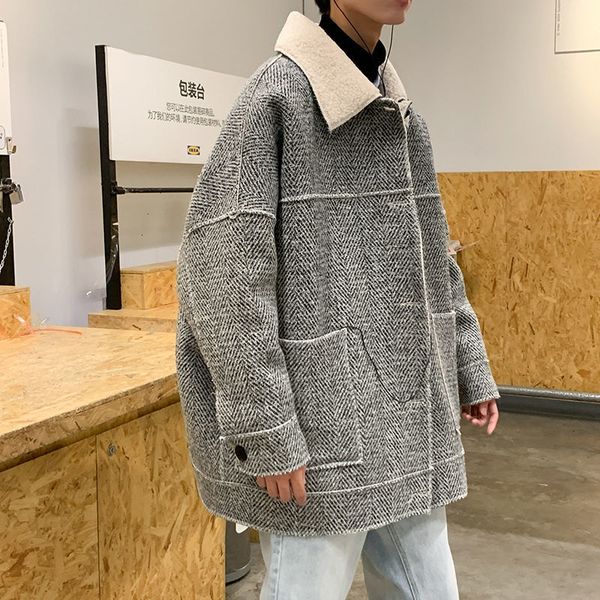 Male Cotton 2021 Coat Autumn and Winter New Lamb Wool Clothing Young Men's Clothes BD0T, Black
Male Cotton 2021 Coat Autumn and Winter New Lamb Wool Clothing Young Men's Clothes BD0T, Black