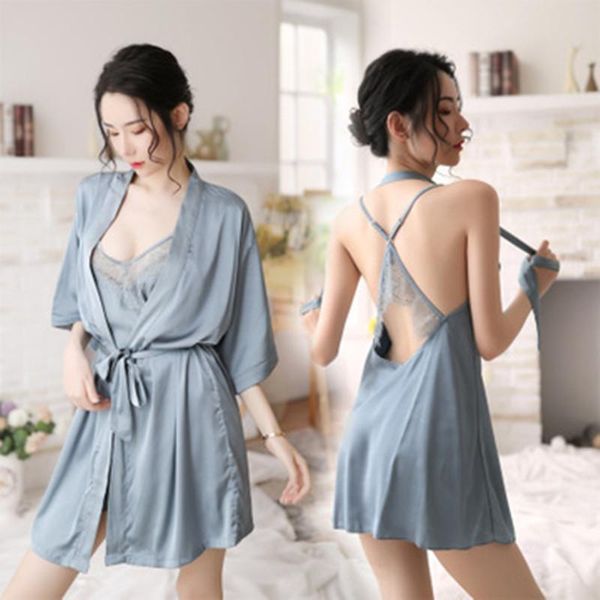 women's sleepwear ladies pajamas lace satin v-neck gowns and dress suits night skirts solid color bathrobe underwear, Black;red
women's sleepwear ladies pajamas lace satin v-neck gowns and dress suits night skirts solid color bathrobe underwear, Black;red