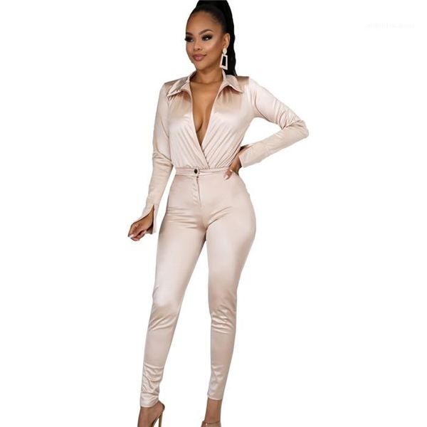 v neck shirts jumpsuits slim pencil pants ol style women clothing solid color shiny women two piece suits long sleeve, White
v neck shirts jumpsuits slim pencil pants ol style women clothing solid color shiny women two piece suits long sleeve, White