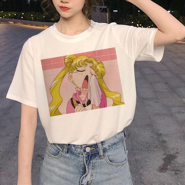 sailor moon harajuku ullzang t shirt women kawaii aesthetic t shirt 90s graphic korean style tshirt funny anime tees female, White
sailor moon harajuku ullzang t shirt women kawaii aesthetic t shirt 90s graphic korean style tshirt funny anime tees female, White