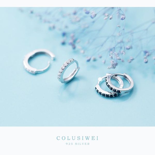 colusiwei 925 solid silver ear hoops for women white black cubic zirconia tiny circle earrings korean crystal fashion jewelry, Golden;silver
colusiwei 925 solid silver ear hoops for women white black cubic zirconia tiny circle earrings korean crystal fashion jewelry, Golden;silver