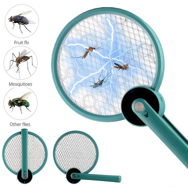 2 in 1 foldable fly mosquito killer electric fly swatter bug zapper racket with flash light 3 layer mesh rechargeable handheld
2 in 1 foldable fly mosquito killer electric fly swatter bug zapper racket with flash light 3 layer mesh rechargeable handheld