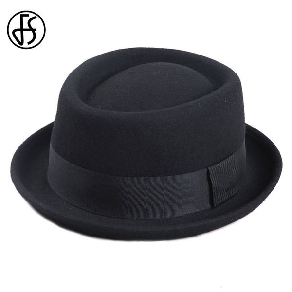 fs vintage pork pie hat men wide brim wool felt fedora black hat mans church jazz ribbon trilby panama gangsters caps 201028, Blue;gray
fs vintage pork pie hat men wide brim wool felt fedora black hat mans church jazz ribbon trilby panama gangsters caps 201028, Blue;gray