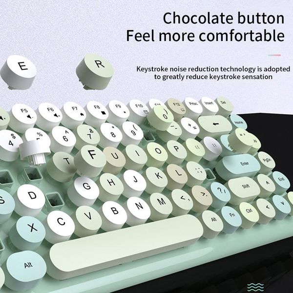 keyboard mouse combos pink wireless bluetooth kit steampunk 2.4g 1600dpi position retro colorful 84 round keys
keyboard mouse combos pink wireless bluetooth kit steampunk 2.4g 1600dpi position retro colorful 84 round keys