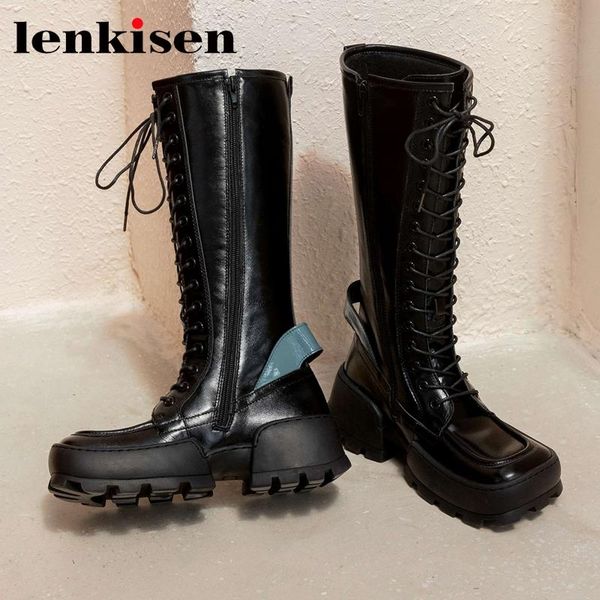 boots lenkisen 2021 natural leather round toe thick bottom riding cross-tied winter keep warm fashion zip knee-high l87, Black
boots lenkisen 2021 natural leather round toe thick bottom riding cross-tied winter keep warm fashion zip knee-high l87, Black