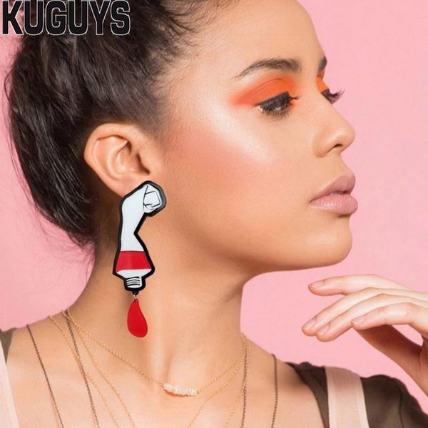 palette paint bottles long drop earrings for women acrylic trendy jewelry fashion accessories, Silver 
palette paint bottles long drop earrings for women acrylic trendy jewelry fashion accessories, Silver