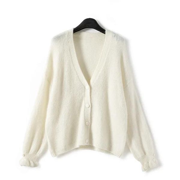 solid color wild women sweater v-neck single breasted lantern sleeve lady knit cardigans sweater autumn winter new, White
solid color wild women sweater v-neck single breasted lantern sleeve lady knit cardigans sweater autumn winter new, White