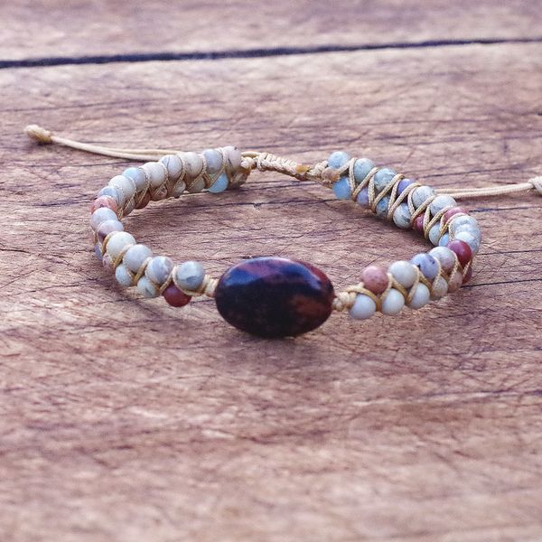 women men natural stone serpentine beads charm warp bracelet string braided yoga friendship bracelet bangle boho jewelry y200918, Black
women men natural stone serpentine beads charm warp bracelet string braided yoga friendship bracelet bangle boho jewelry y200918, Black