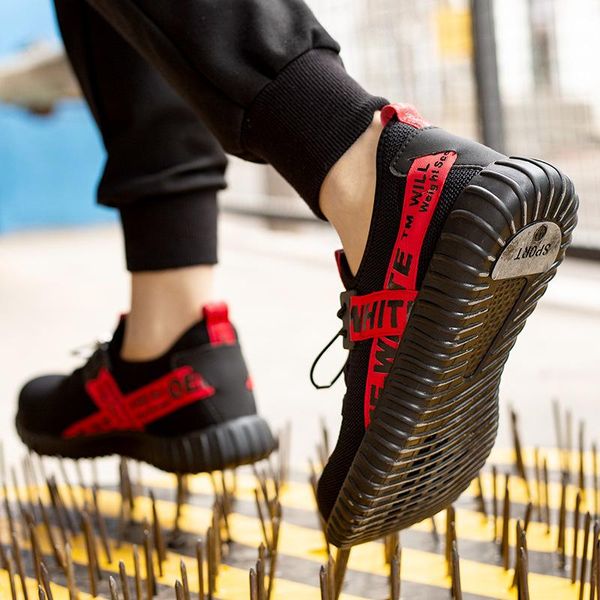 mens work safety shoes with steel toe breathable construction sneakers lightweight anti-smashing anti-static non-slip flats, Black
mens work safety shoes with steel toe breathable construction sneakers lightweight anti-smashing anti-static non-slip flats, Black