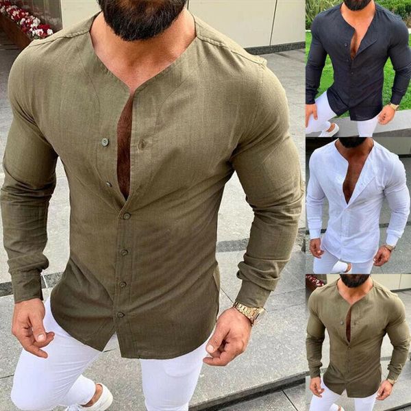 men cotton linen slim fit shirts casual long sleeve solid breathable shirts pullover streetwear muscle bodybuilding shirt, White;black
men cotton linen slim fit shirts casual long sleeve solid breathable shirts pullover streetwear muscle bodybuilding shirt, White;black