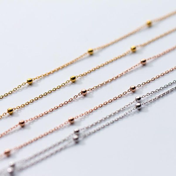 real 100% s925 sterling simple beads chains necklace for temperament lady women fine jewelry (sn210, Silver
real 100% s925 sterling simple beads chains necklace for temperament lady women fine jewelry (sn210, Silver