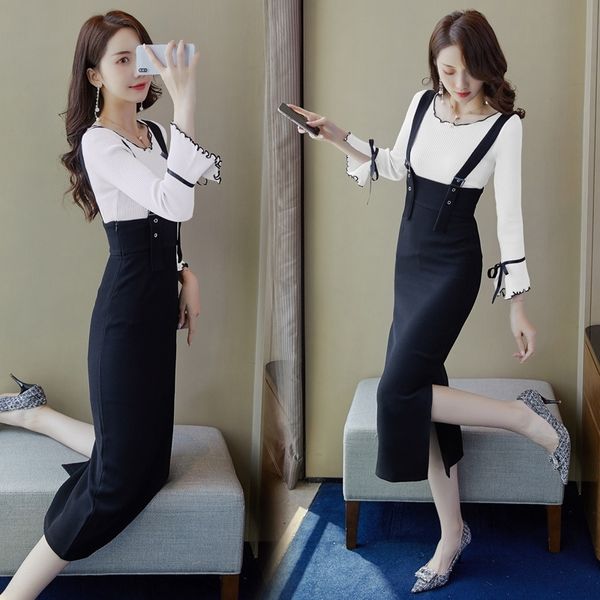 jmelk suspender spring and new 2020 autumn knitted suspender skirt dressdress dresswool dress suit medium length over knee split back mey, Gray
jmelk suspender spring and new 2020 autumn knitted suspender skirt dressdress dresswool dress suit medium length over knee split back mey, Gray