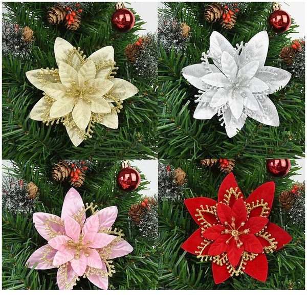 10 pcs christmas glitter poinsettia flowers decorative artificial flowers for christmas tree ornaments 13cm faux sil bbycvd
10 pcs christmas glitter poinsettia flowers decorative artificial flowers for christmas tree ornaments 13cm faux sil bbycvd