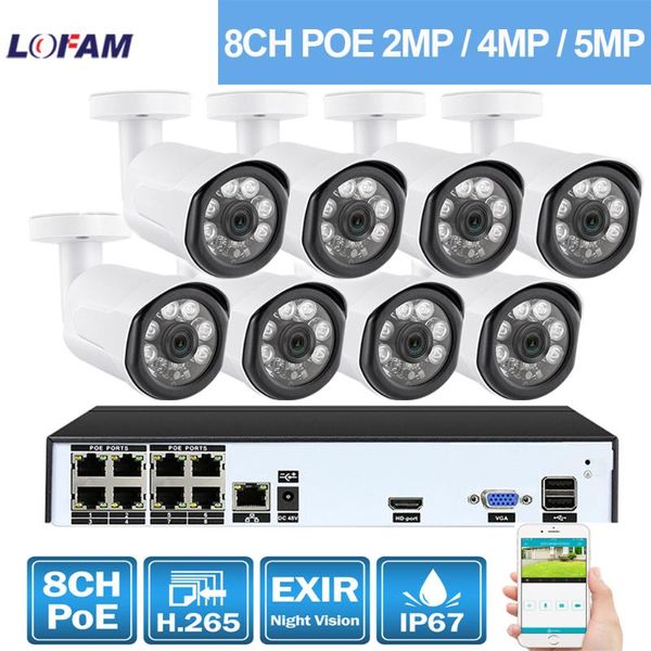 lofam h.265 8ch 2mp 4mp 5mp poe nvr kit cctv system ip camera ir outdoor waterproof video security surveillance set hdmi 1080p
lofam h.265 8ch 2mp 4mp 5mp poe nvr kit cctv system ip camera ir outdoor waterproof video security surveillance set hdmi 1080p