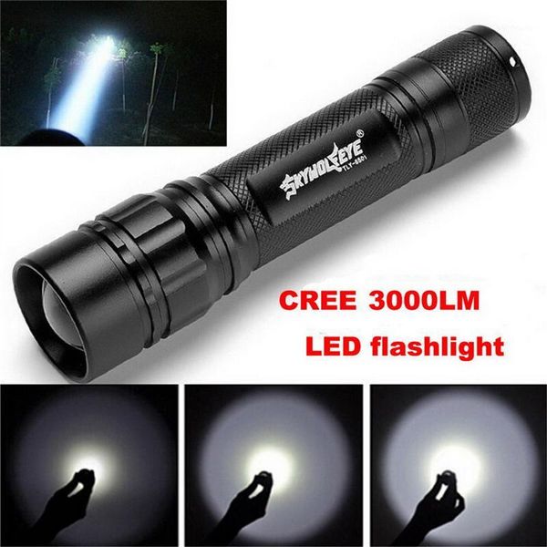 flashlights torches xm-l t6 3000 lumens 3 modes led torch zoomable aluminum alloy light for 18650 rechargeable battery1
flashlights torches xm-l t6 3000 lumens 3 modes led torch zoomable aluminum alloy light for 18650 rechargeable battery1