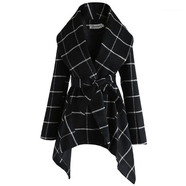 autumn winter 2020 wool coat women loose warm plaid fabric outerwears turn down collar with belt long jackets women's clothing1, Black
autumn winter 2020 wool coat women loose warm plaid fabric outerwears turn down collar with belt long jackets women's clothing1, Black