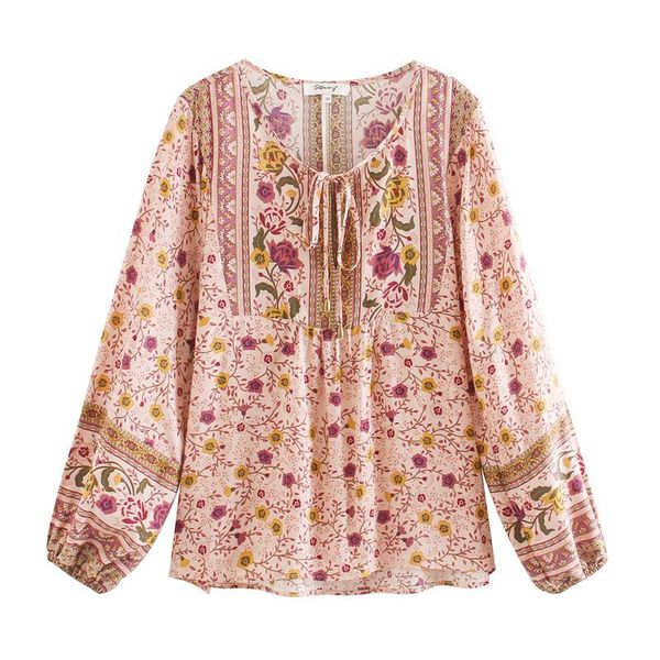 women's blouses & shirts floral printed women blouse 2021 spring summer maxi beach boho style o neck lantern sleeve female shirt blusa, White
women's blouses & shirts floral printed women blouse 2021 spring summer maxi beach boho style o neck lantern sleeve female shirt blusa, White