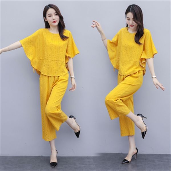 yellow piece of women's clothing summer woman's emergence femme sets two joint pieces and pants tracksuits ht31, White
yellow piece of women's clothing summer woman's emergence femme sets two joint pieces and pants tracksuits ht31, White