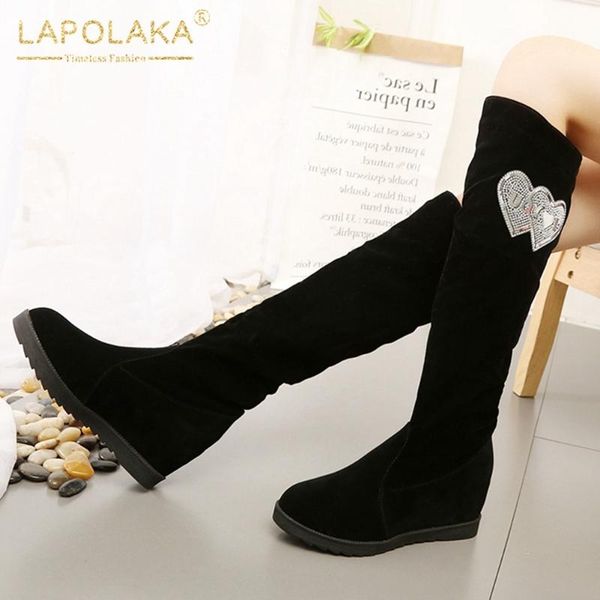 lapolaka 2020 new fashion increasing high heel shoes woman boots female platform dropship comfy autumn winter knee high boots, Black
lapolaka 2020 new fashion increasing high heel shoes woman boots female platform dropship comfy autumn winter knee high boots, Black