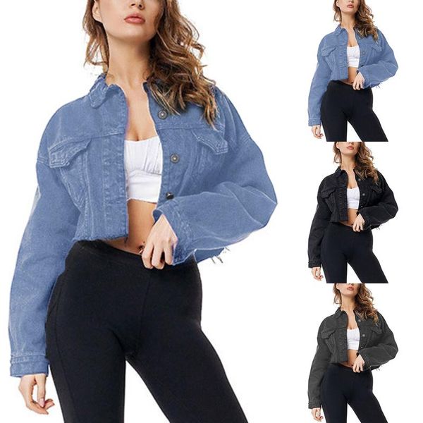 brand 2020 women crop denim jacket ripped short jeans jacket black long sleeve high street single breasted short jackets, Black;brown
brand 2020 women crop denim jacket ripped short jeans jacket black long sleeve high street single breasted short jackets, Black;brown