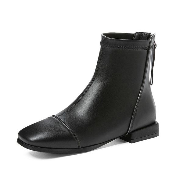 2021 new square toe zipper ankle boots square high heel pu leather short boots autumn winter casual women shoes size 34-43, Black
2021 new square toe zipper ankle boots square high heel pu leather short boots autumn winter casual women shoes size 34-43, Black