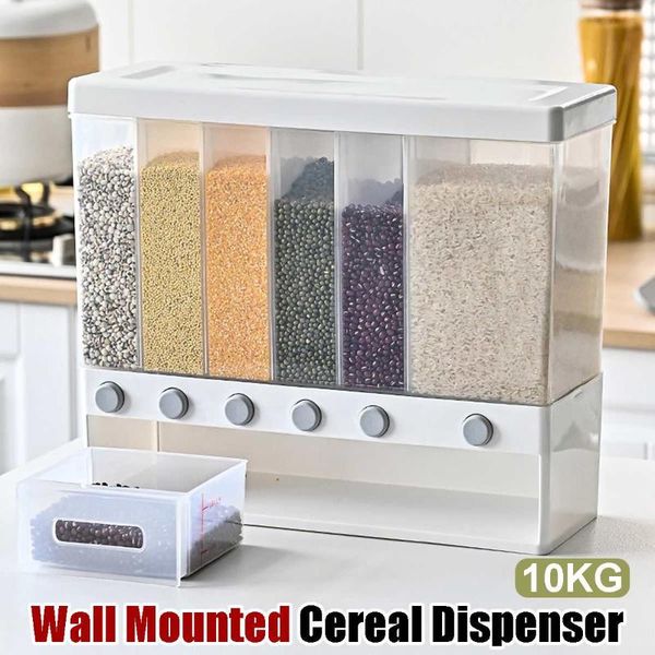 storage bottles & jars 10l wall mounted separate rice bucket cereal dispenser moisture proof plastic automatic racks sealed metering box
storage bottles & jars 10l wall mounted separate rice bucket cereal dispenser moisture proof plastic automatic racks sealed metering box