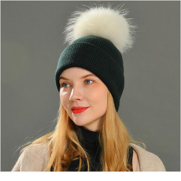 new women's hat winter beanie knitted hat angora rabbit fur bonnet girl 's hat fall female cap with fur pom qylfmr
new women's hat winter beanie knitted hat angora rabbit fur bonnet girl 's hat fall female cap with fur pom qylfmr