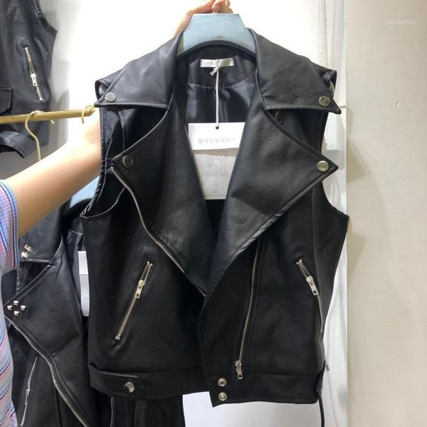 women's leather & faux autumn slim black jacket sleeveless jackets women pu vest coat female ladies short locomotive vest1
women's leather & faux autumn slim black jacket sleeveless jackets women pu vest coat female ladies short locomotive vest1