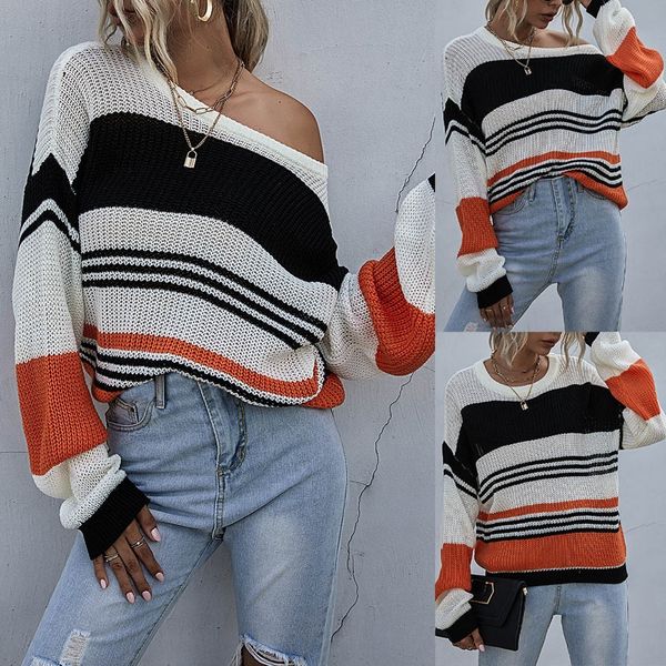fashion women casual o-neck three-color stitching striped long-sleeved sweater autumn new women's long sleeve stripes warm, White;black
fashion women casual o-neck three-color stitching striped long-sleeved sweater autumn new women's long sleeve stripes warm, White;black
