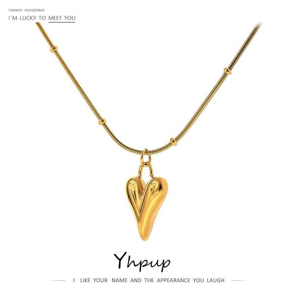 pendant necklaces yhpup temperament heart chain necklace for women 2021 stainless steel stylish choker 18 k jewelry party gift, Silver
pendant necklaces yhpup temperament heart chain necklace for women 2021 stainless steel stylish choker 18 k jewelry party gift, Silver