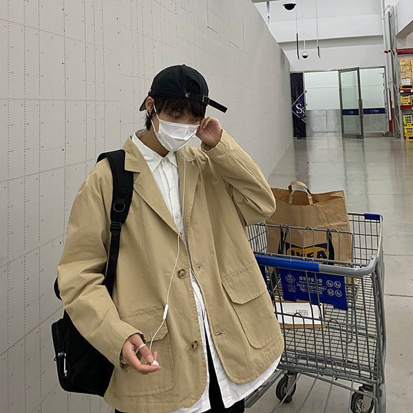2021 new privathinker men's solid color suit japanese style woman casual oversize coats korean streetwear male jackets clothing college, Black;brown
2021 new privathinker men's solid color suit japanese style woman casual oversize coats korean streetwear male jackets clothing college, Black;brown