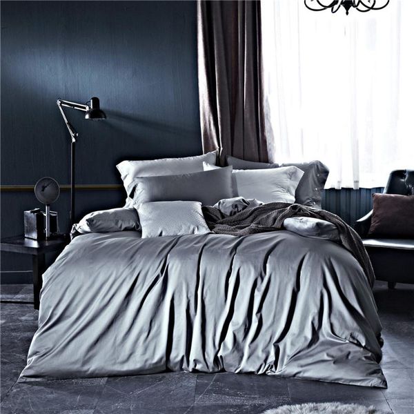 4pcs 100% cotton light grey duvet cover set size gray bedding sets full size king bed linen double bedclothes
4pcs 100% cotton light grey duvet cover set size gray bedding sets full size king bed linen double bedclothes