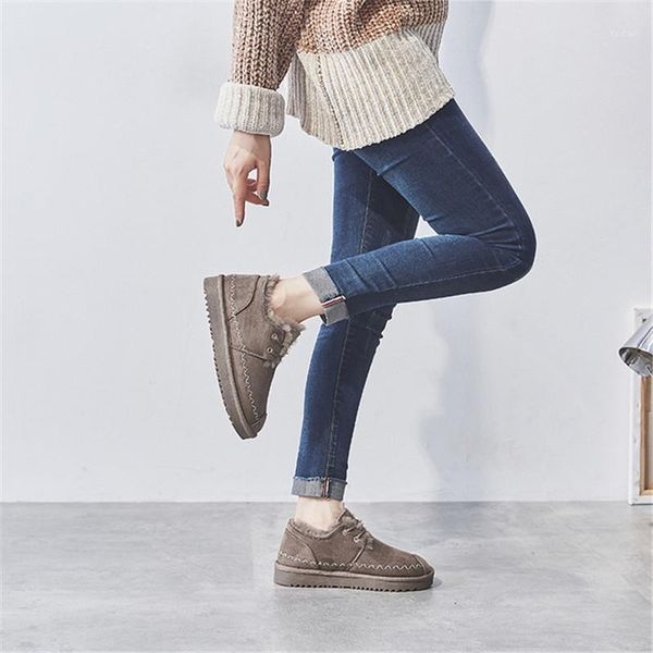winter new female snow boots non-slip student plus velvet warm cotton shoes flat lace women's boots size 35-401, Black
winter new female snow boots non-slip student plus velvet warm cotton shoes flat lace women's boots size 35-401, Black