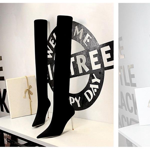 boots european and american style women's boots, stiletto heels, high nightclubs, thin, pointed pedicure, knee-length el, Black
boots european and american style women's boots, stiletto heels, high nightclubs, thin, pointed pedicure, knee-length el, Black