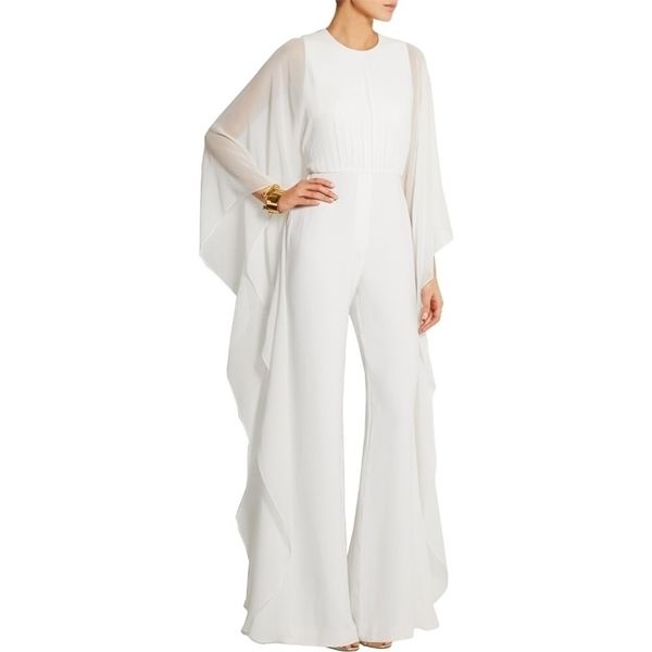 women's chiffon bat sleeve wide legs formal evening jumpsuit rompers full long white women jumpsuit y200422, Black;white
women's chiffon bat sleeve wide legs formal evening jumpsuit rompers full long white women jumpsuit y200422, Black;white