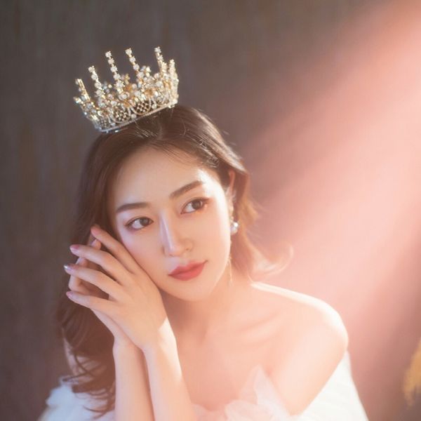korean round bridal gold super xianmei princess crown headdress wedding dress accessories, Silver
korean round bridal gold super xianmei princess crown headdress wedding dress accessories, Silver