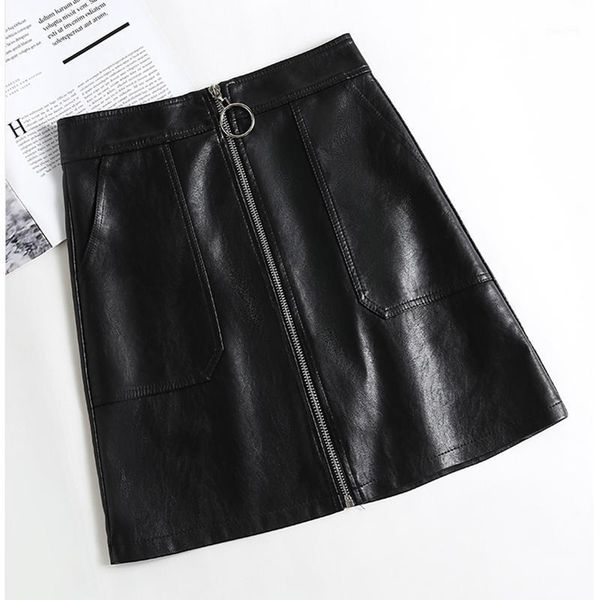 autumn winter leather skirt black high waist mini a line skirts pu korean casual falda cuero jupe cuir women taille haute femme1
autumn winter leather skirt black high waist mini a line skirts pu korean casual falda cuero jupe cuir women taille haute femme1