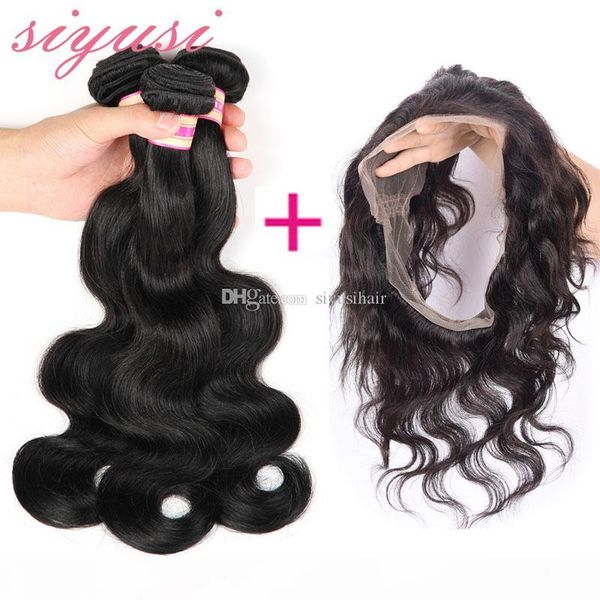 360 lace frontal with bundle with baby hair virgin human peruvian body wave 360 closure and bundles pre plucked 360 frontal band, Black;brown
360 lace frontal with bundle with baby hair virgin human peruvian body wave 360 closure and bundles pre plucked 360 frontal band, Black;brown