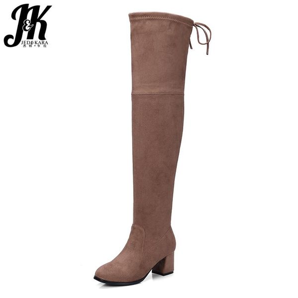 jk толстые высокие каблуки flock женщина ботинка stretch lady long над коленом загрузки мода женская обувь осень женщины большой размер 34-4, Black
jk толстые высокие каблуки flock женщина ботинка stretch lady long над коленом загрузки мода женская обувь осень женщины большой размер 34-4, Black
