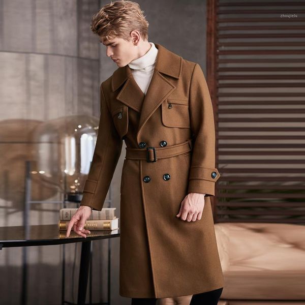 european over-the-knee woolen coat men's 2020 autumn/winter extra long wool coat for man zip pocket overcoat1, Black
european over-the-knee woolen coat men's 2020 autumn/winter extra long wool coat for man zip pocket overcoat1, Black
