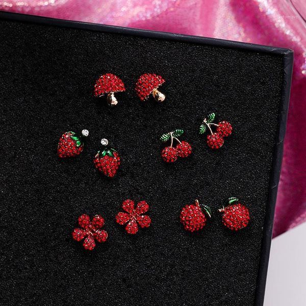 red cherry strawberry flowers young trees earring s925 pin earring sweet girlish temperament fashion jewelry accessories1, Golden;silver
red cherry strawberry flowers young trees earring s925 pin earring sweet girlish temperament fashion jewelry accessories1, Golden;silver