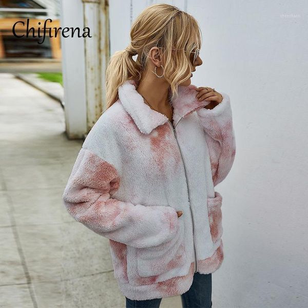 chifirena autumn winter faux fur tie dye coats women turn down collar zipper jacket warm pocket cardigan loose casual coat woman1, Black;white
chifirena autumn winter faux fur tie dye coats women turn down collar zipper jacket warm pocket cardigan loose casual coat woman1, Black;white