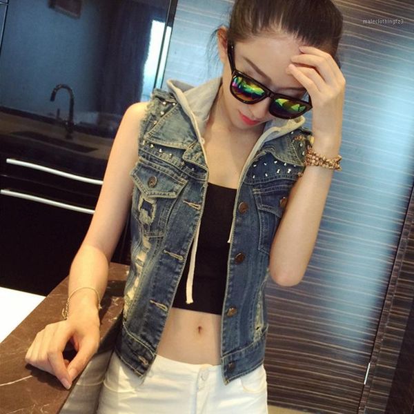 women's vests fashion hoodied rivet denim vest woman cool hole waistcoat female slim body all match clothing s-xxl1, Black;white
women's vests fashion hoodied rivet denim vest woman cool hole waistcoat female slim body all match clothing s-xxl1, Black;white
