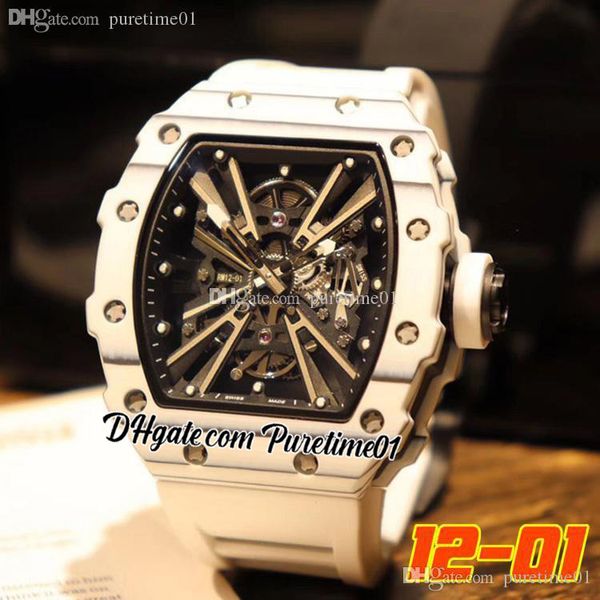 2022 white carbon fiber miyota automatic mens watch black skeleton dial rubber strap super edition puretime01 1201g7, Slivery;brown
2022 white carbon fiber miyota automatic mens watch black skeleton dial rubber strap super edition puretime01 1201g7, Slivery;brown
