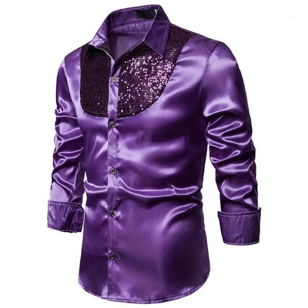 2020 formal men slim fit solid color sequin shirts mens satin shiny silk long sleeve casual shirts1, White;black
2020 formal men slim fit solid color sequin shirts mens satin shiny silk long sleeve casual shirts1, White;black