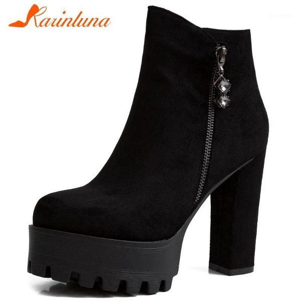 boots karin brand big size 43 women shoes flock zipper platform square thick high 12 cm heels round toe ankle boots1, Black
boots karin brand big size 43 women shoes flock zipper platform square thick high 12 cm heels round toe ankle boots1, Black
