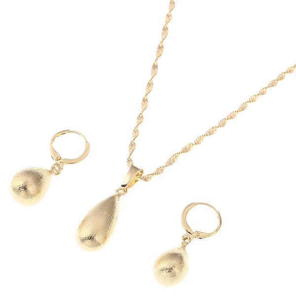 new africa gold water drops earrings pendant jewelry sets necklace for women, Silver
new africa gold water drops earrings pendant jewelry sets necklace for women, Silver